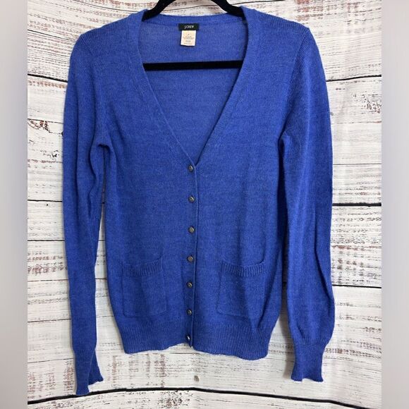 J. Crew Sweater Womens Size Small cardigan button up knit Alpaca and Wool blend - Picture 2 of 11